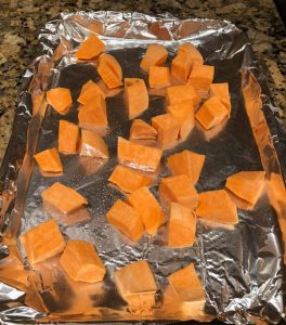 sweet potato chunks